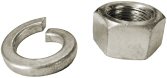 NF hex nut and lockwasher, zinc / 2903-2908