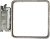 4" square x 1" lg. horizontal holder for E-Track, zinc / EHS4