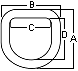 Weld-on Lashing Ring / dimension diagram