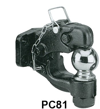Receiver Mount Pintle Hook & 2-5/16 Ball Mount Combo 20,000lb for